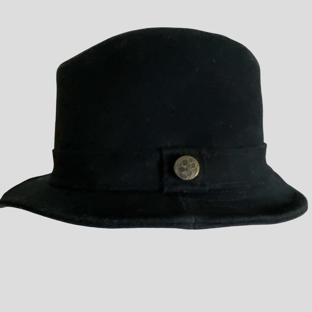 Quiksilver Mens Black Cotton Fedora Style Casual Camp Vacation Hat- Sz-L/XL